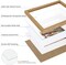 16x16 Oak Wood Picture Frames Set of 3-16x16 Poster Frames Frame with Mat to 12x12 Graduation Picture Display,Family Picture,Wedding Picture Tabletop & Wall Decoration
